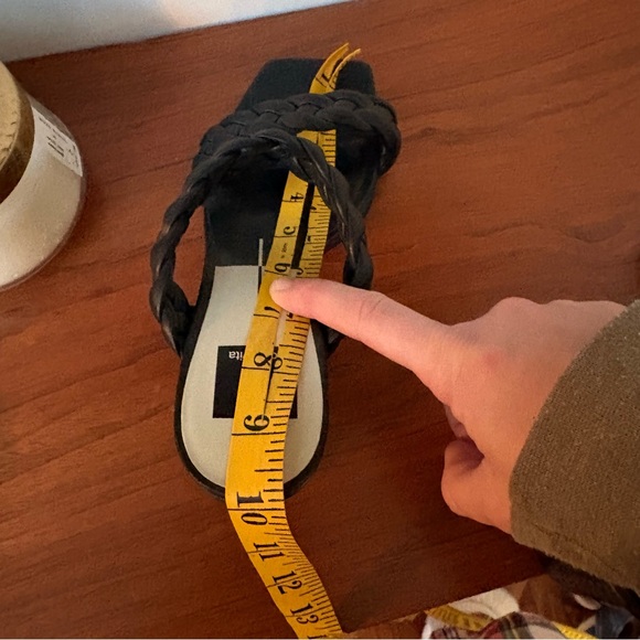 Dolce Vita Womens Paily Block Heels Stella Black Sandals Braided Leather 7 - 7.5 - Picture 10 of 10